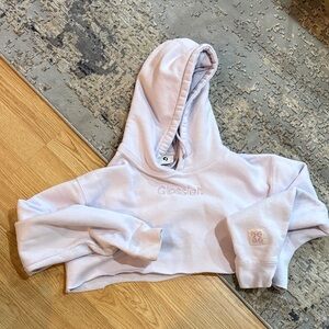 Glossier Pastel Lavender Cropped Hoodie